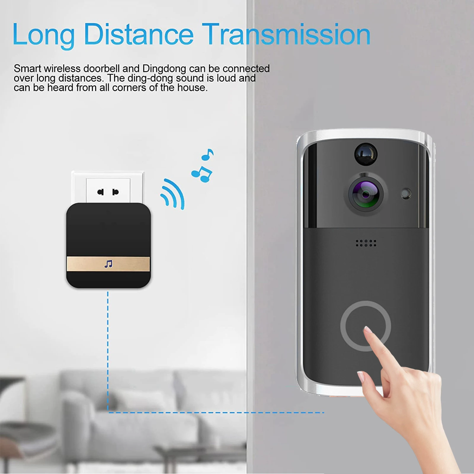 Wifi connected doorbell deals