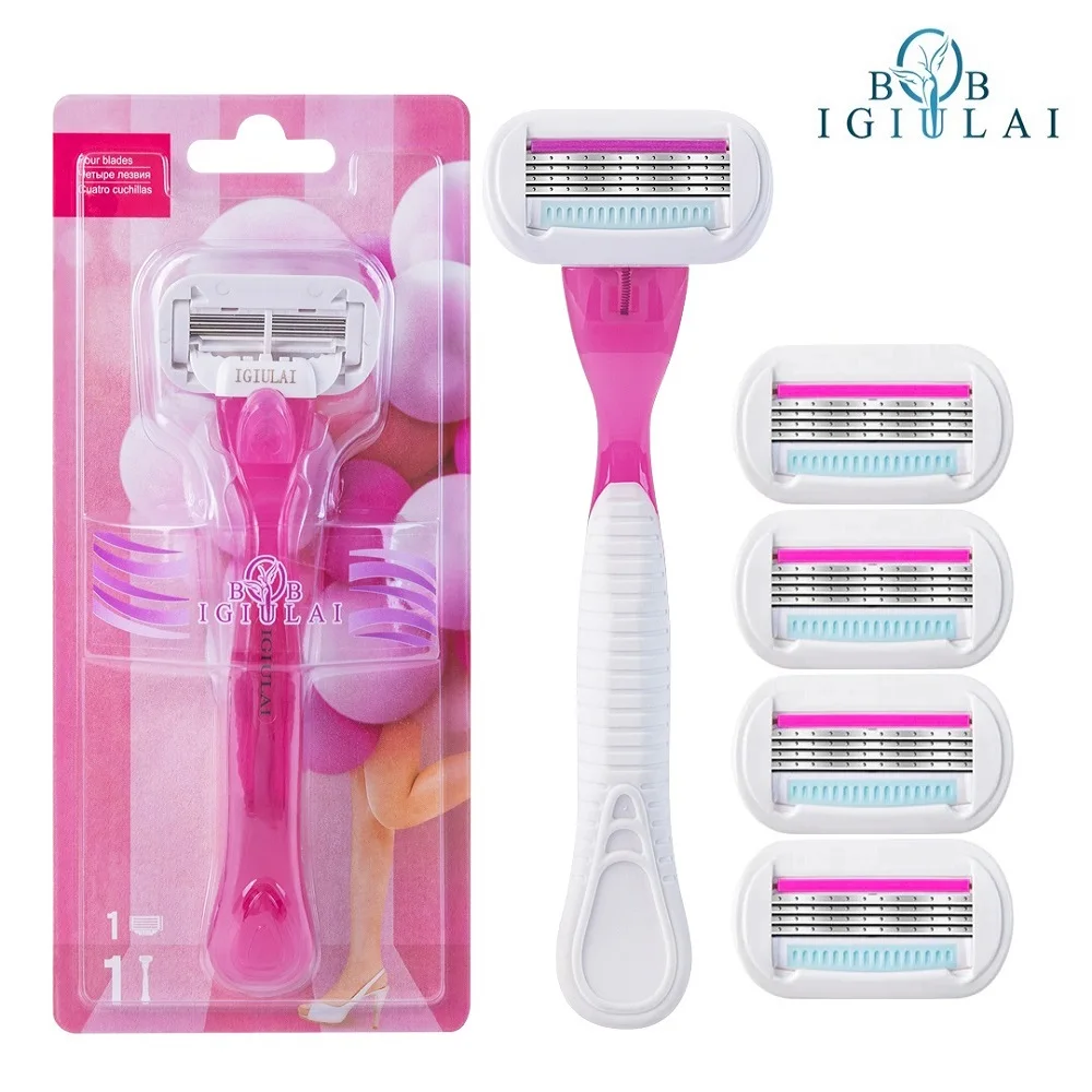 High Quality Women Body Hair Bikini Aloe Strip Safety Razor Blade Set