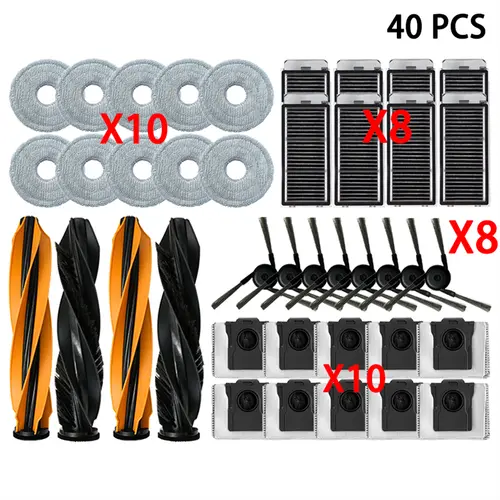 For Dreame L40s Ultra / L40s Pro Ultra Vacuum Cleaner Replacement Accessories Main Side Brush HEPA Filter Mop Cloths Dust Bag - Image 15