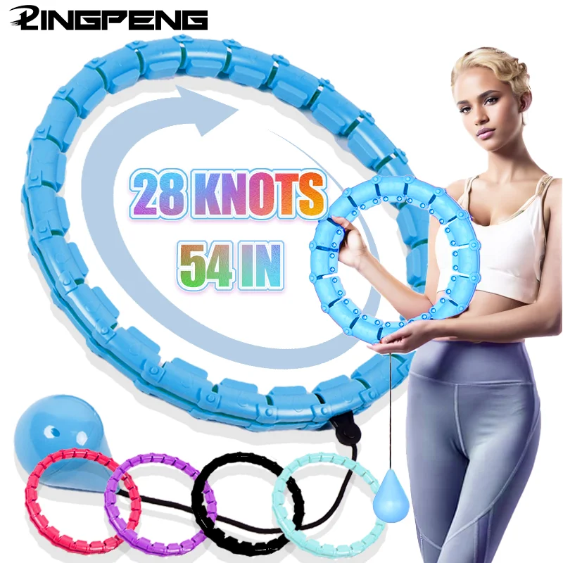 Slimming Hoop With Weight Exercise Fitness Hoop Waist Trainer Exercise At Home Fitness Belly Abdominal Adjustable fitness hoop