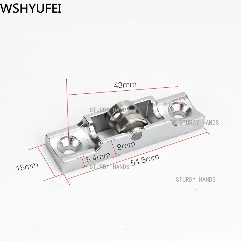 4pcs/set Sliding Doors and Window Rollers Zinc Alloy Single Wheel Pulley Sliding Rail Door Accessories Furniture Hardware