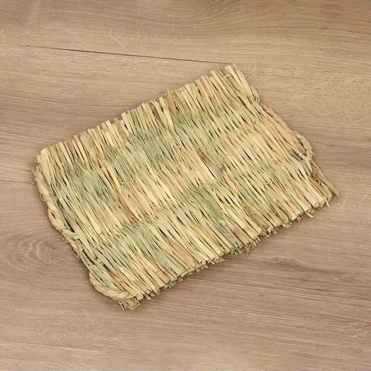 1pc-Bunny Grass Mat Small Animal Woven Hay Mat Natural Straw Bedding Resting Cage Mat For Guinea Pig Chinchilla Hamster Rat