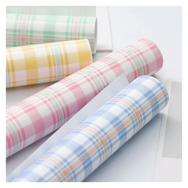 20 pcs Flower Wrapping Paper Wholesale New Two color Plaid Wrapping