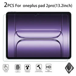 Premium 2 - Pack HD Tempered Glass Screen Protector, 13.2 - Inch, 9H Hardness (FOR Onepluspad 2pro)