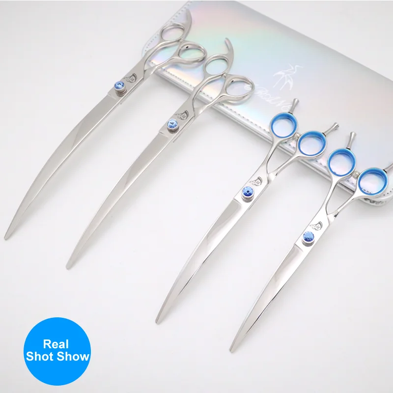 Crane Big Curved Pet Scissors 7.0/7.5/ 8/ 9/ 10 Inch for Dog Grooming Cutting High Quality Shears Large Dog Grooming VG10 Steel dog grooming scissors