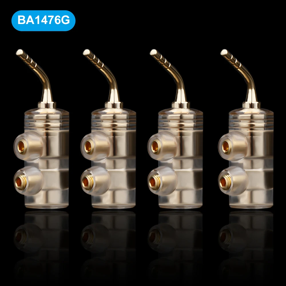 

4PCS BA1476 Preffair 2MM Speaker Terminals Wire Pin Plug Screw Lock Banana Plug Wire Adapter Covers For amplifier speaker socket