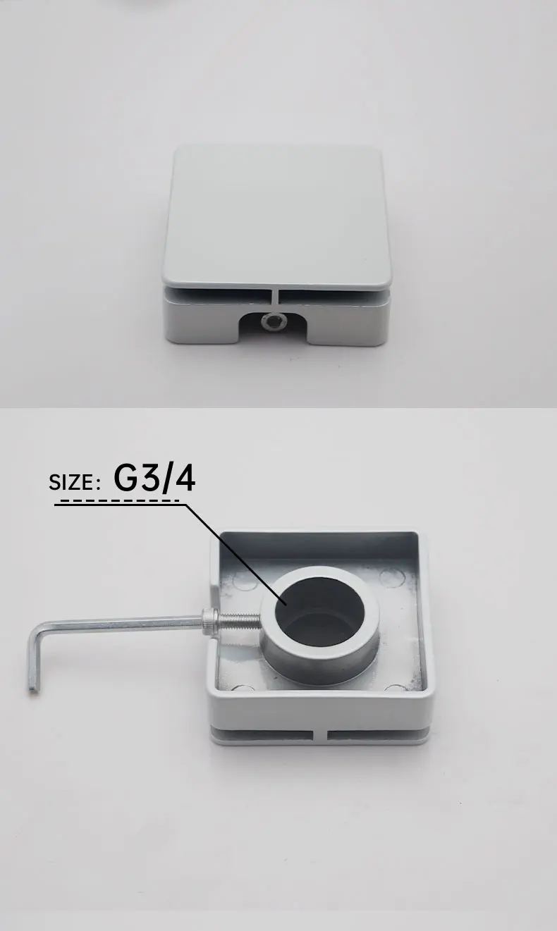 Description Picture 6 of itemSquare Steam Generator nozzle Steam Head With Aroma Oil Pocket G1/2" G3/4" Aluminum-Alloy Material White Color