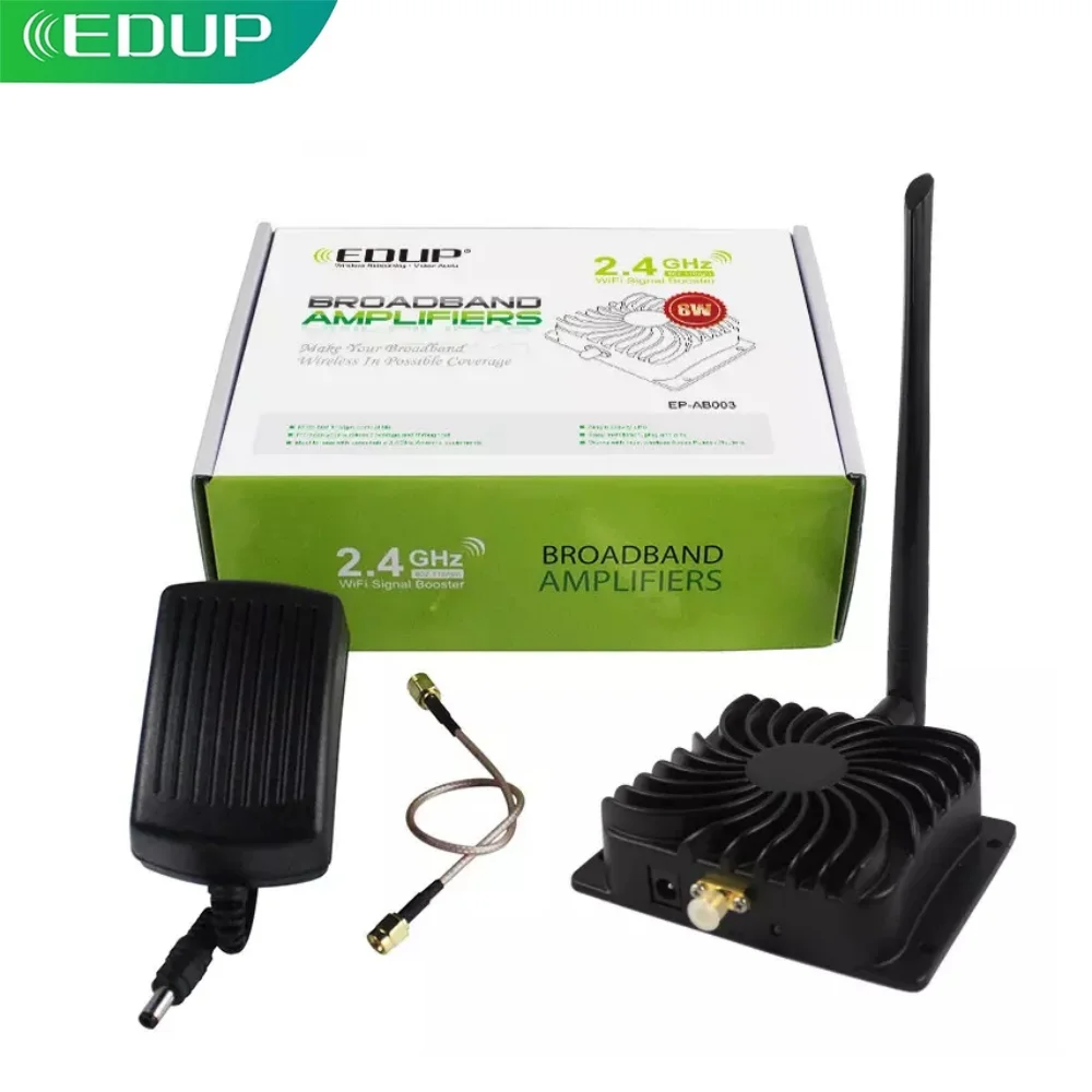 Edup Repetidor Wifi 2.4ghz 8w Wifi Repetidor de Sinal de Potência Impulsionador Extensor Alcance Wifi 6dbi Adaptador de Antena sem Fio 802.11b g n
