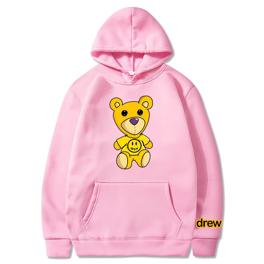 Drew House Justin Bieber Pink Sweatshirt Hoodie - DREW HOUSE