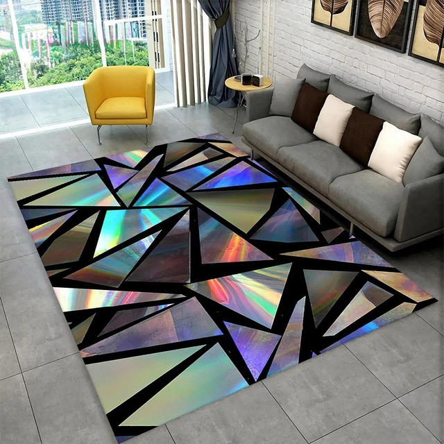 3d Abstract Mirror Floor Mat Fashion Geometric Illusion Small Floor Mat For  Living Room Bedroom Area Large Rug Home Non-slip Rug - Carpet - AliExpress