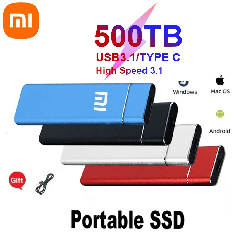 Xiaomi High-Speed 2Tb 4Tb 16Tb Ssd Disco Rigido Esterno Portatile A Stato Solido Interfaccia Usb3.1 Disco Rigido Mobile Per Laptop Mac