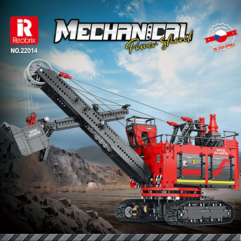 

Reobrix 22014 Front Shovel Rope Excavator Rc Car APP Control City Engineering Construction Series Puzzle Assembly Toys Blocks