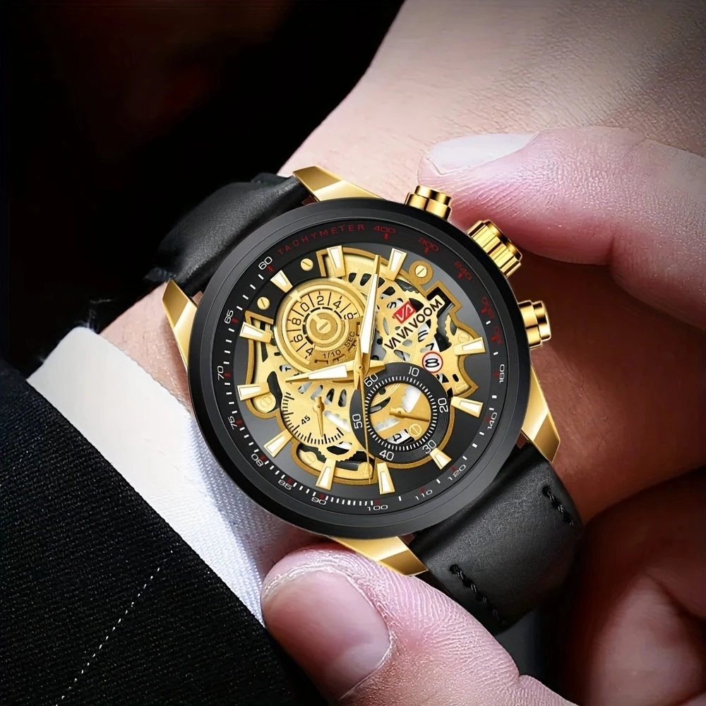 Men Sports Watch Fashion Lndustrial Style Student Gold Business Clock Waterproof Dropshipping Jewelry Watches Relogio Masculino 120pcs mixed steampunk cogs gear clock charm uv frame resin jewelry fillings diy