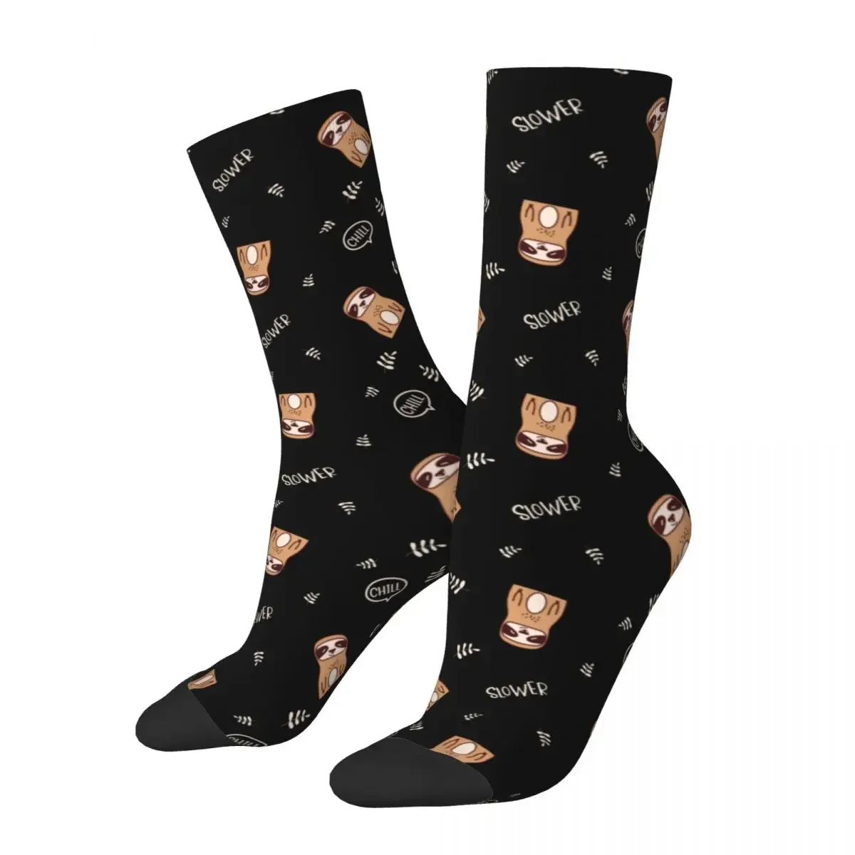 

Fashion Male Men Socks Casual Anything You Can Do I Can Do Slower Lazy Sloth Sock Women Novelty Street Style Sock Spring Summer