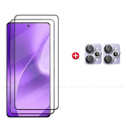 Universal 6 - in - 1 Tempered Glass Screen & Lens Protector with 9H Hardness and Curved Cover Design (2 Glass and 2 Lens)