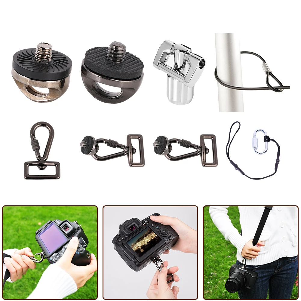 

Universal Camera Accessories Shoulder Strap Security Screw Metal Buckle Camera Hook Connection Ring 1/4 For SLR Camera