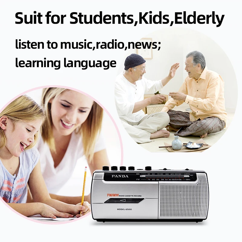 Cassette Player Portable Cassette Player Tape Recorder Walkman Music Speaker FM MW Radio for Elderly Kids Learning Language