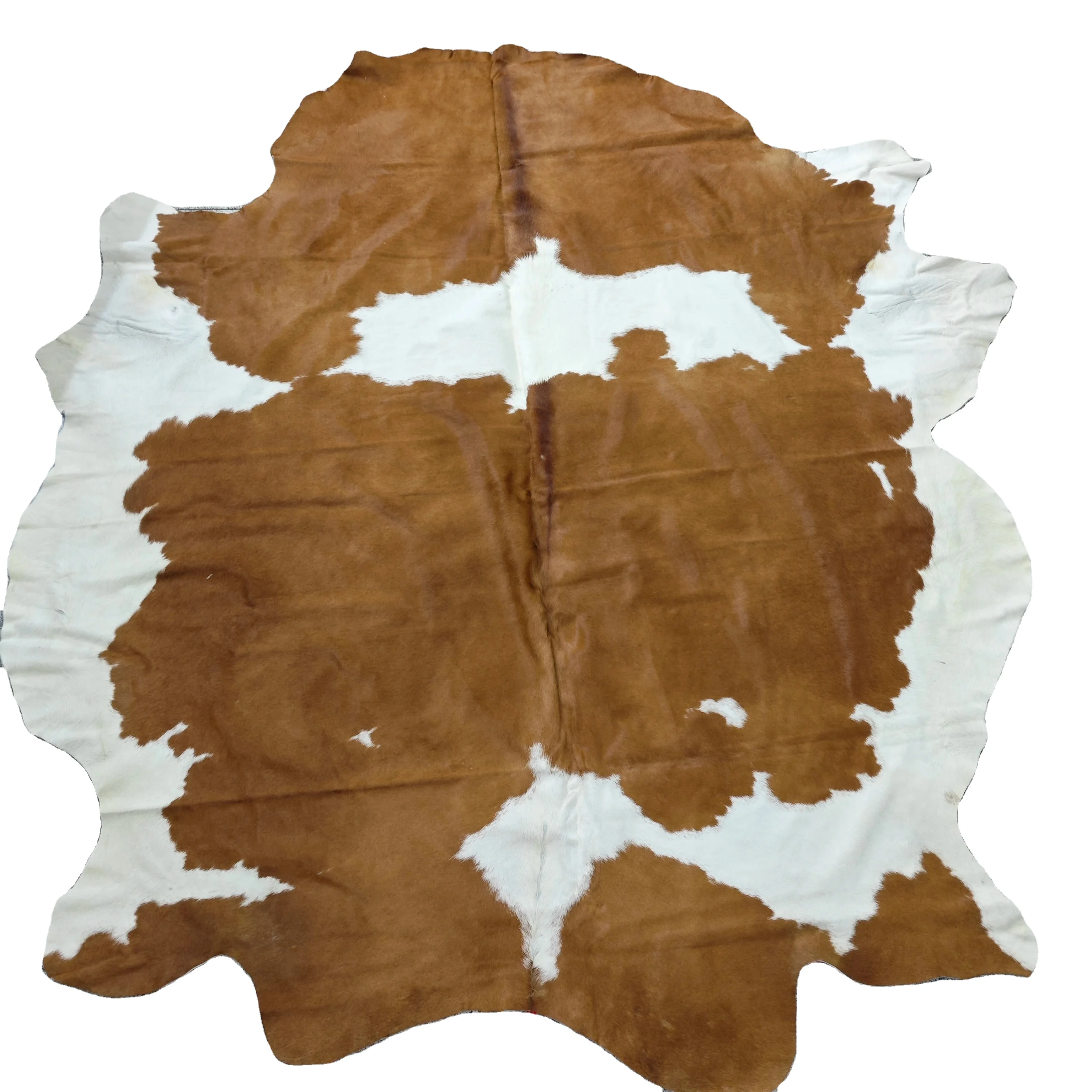 

Brown and white cowhide living room rug Natural genuine Cow Leather Area carpet Hair On