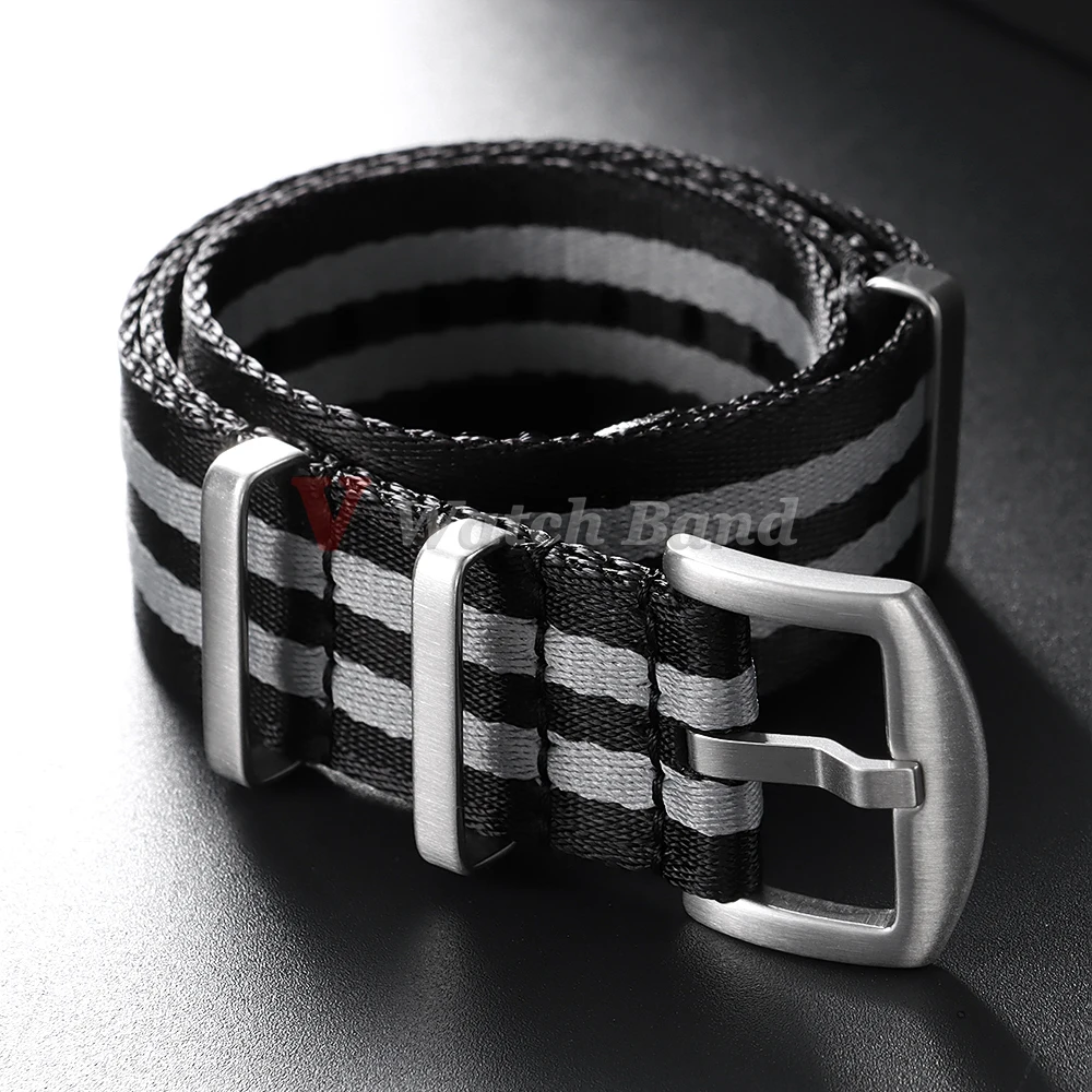 Extra-Long 330mm Nylon Watch Strap in Multiple Widths for Military Style Watches