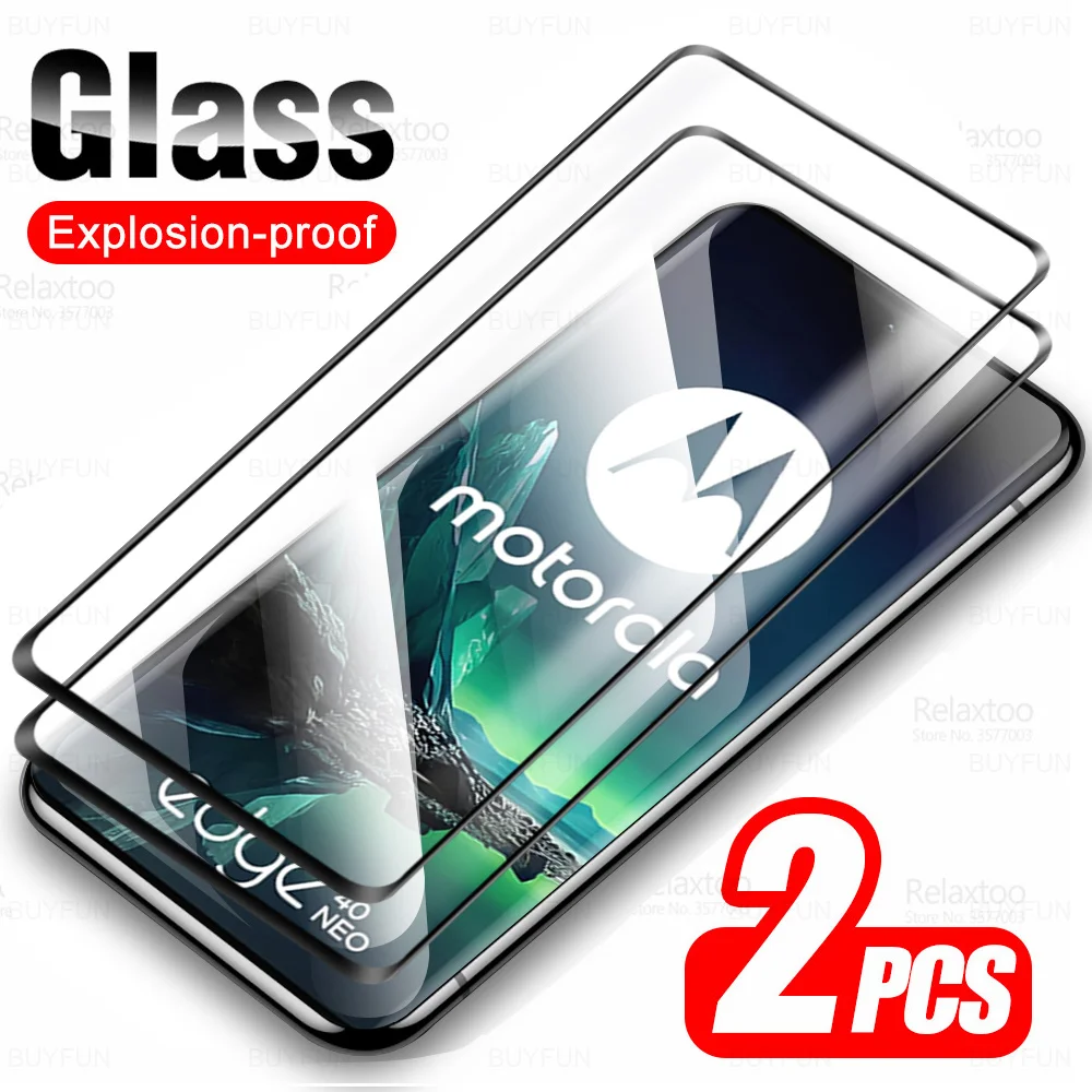 2 Pezzi Di Vetro Protettivo Curvo Per Motorola Edge 40 Neo 40Neo Screen Protector Moto Rola Edge40Neo Edge40 Neo 5G Hd Pellicola Temperata