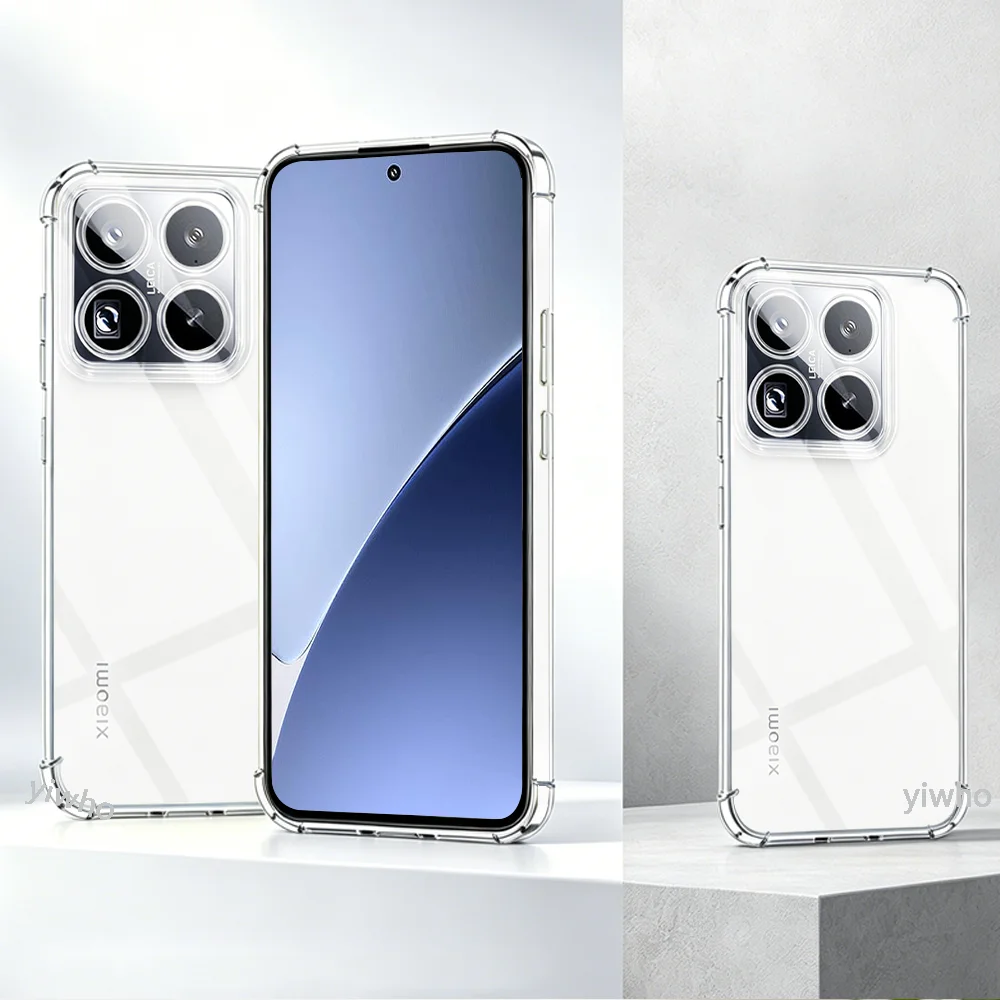 Soft Shockproof Clear TPU Phone Case - Transparent Back Cover Shell
