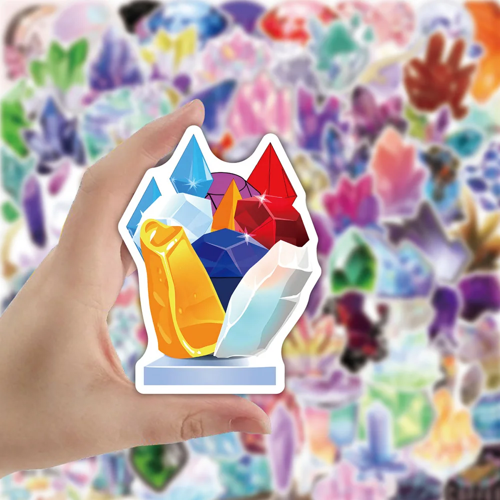 10/30/50/100PCS Colorful Magic Crystal Cartoon Sticker DIY Snowboard Laptop Luggage Cartoon Graffiti Decals Sticker For Kid Toy