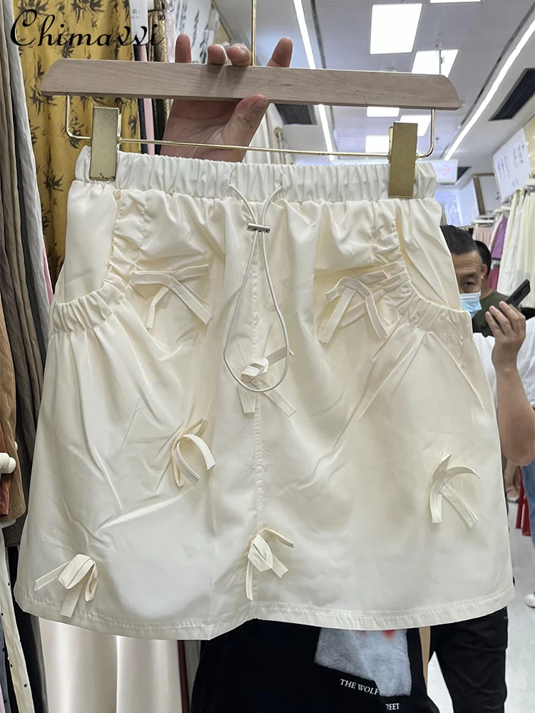 

Женская мини-юбка на завязках, элегантная облегающая мини-юбка во французском стиле с высокой талией и бантом на лето