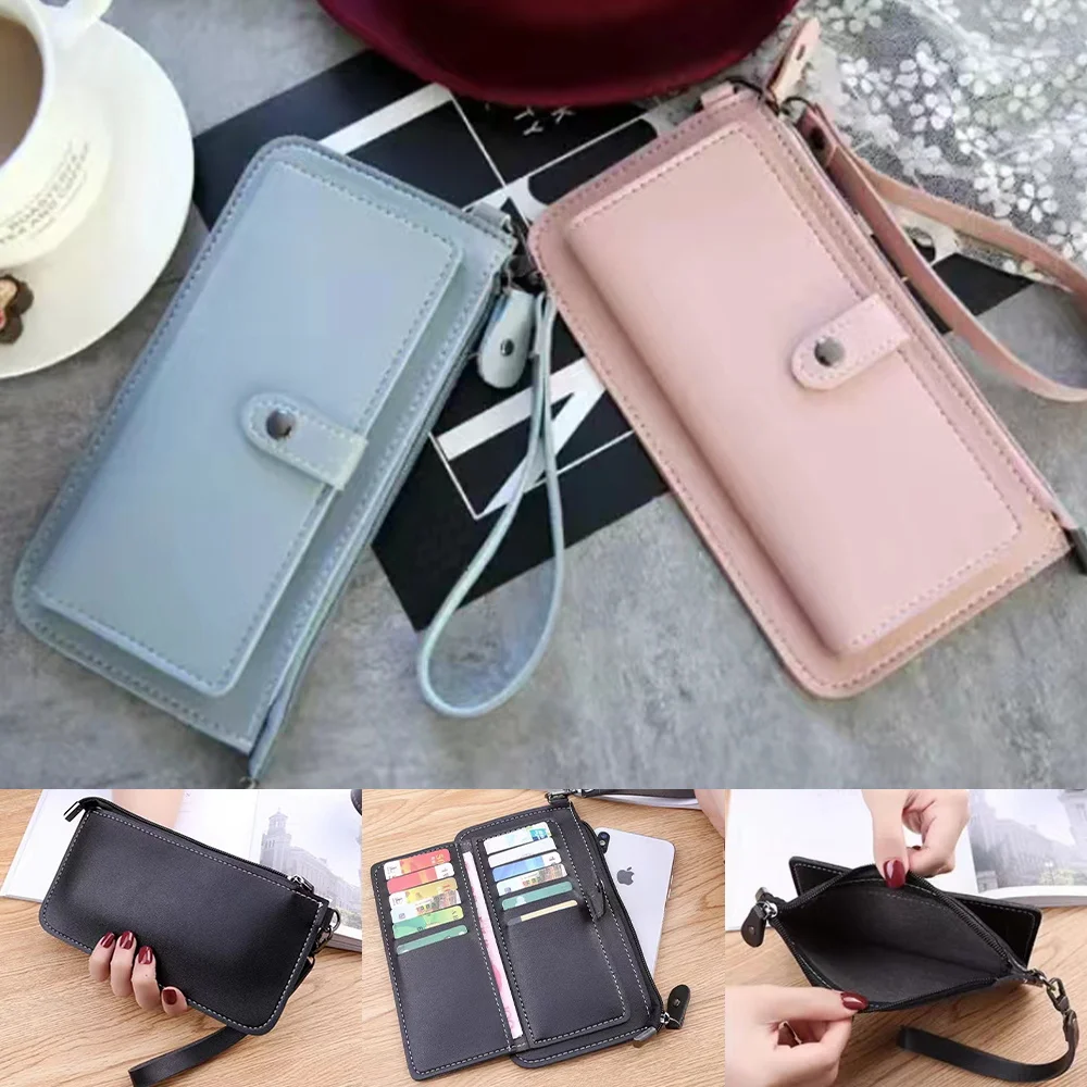 

Long Women's Wallet Female Purses Money Coin Purse Card Holder Wallets Pu Leather Clutch Money Bag New Pocket Purses Card Holder