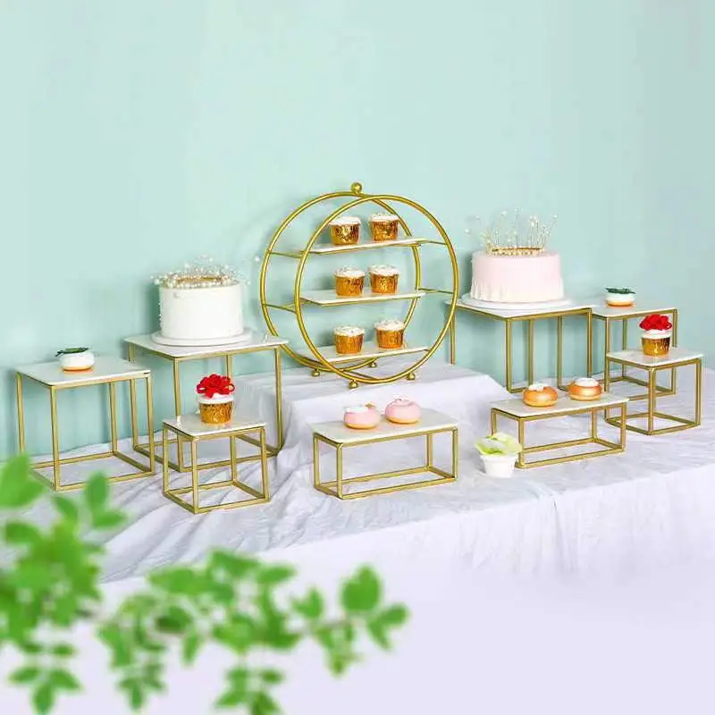 Wedding Cake Stand Food Bread Flower Dessert Holder Meeting Tea CupCake Stand Banquet Store Opening Candy Rack