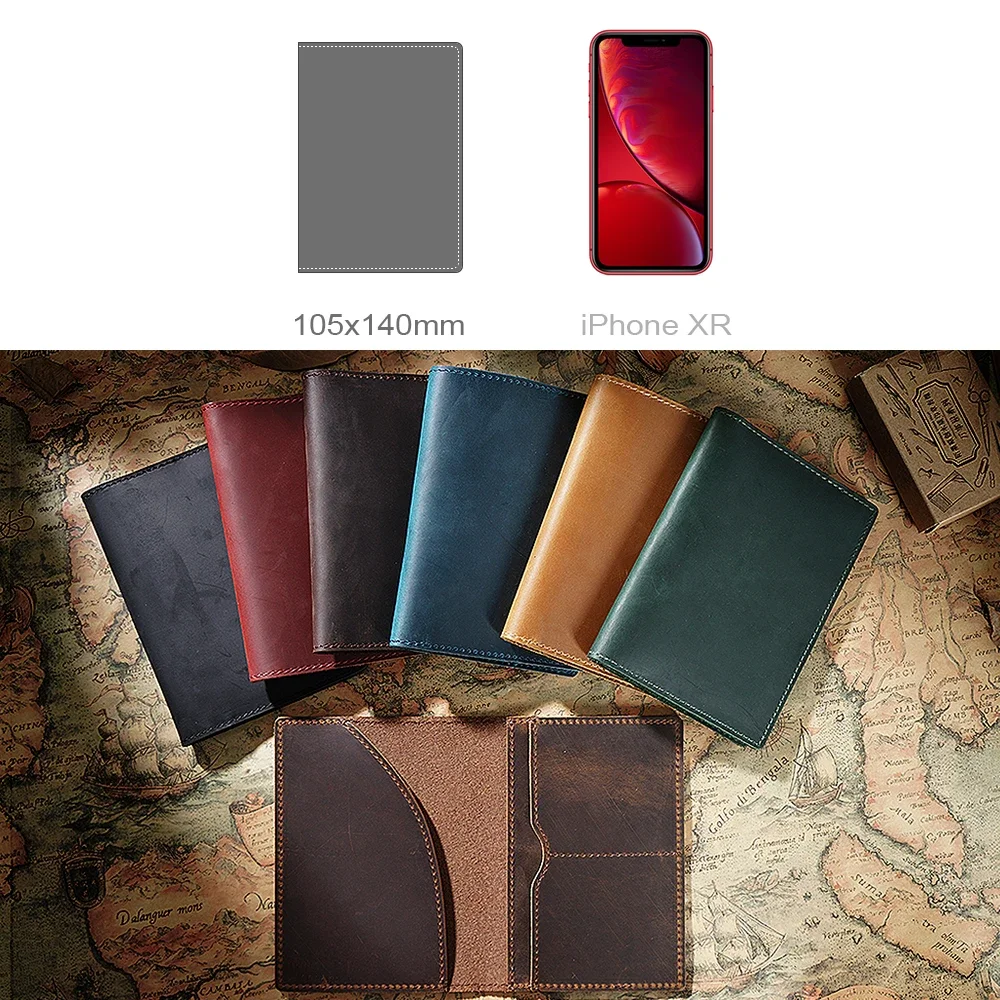 Genuine Leather Passport cover Solid Credit Card holder Vintage Men Women Passport case Business Unisex Travel wallet leather wallet wallet card holder card holder credit card holder credit card wallet card wallet coin purse wallet wallet card bag passport holder