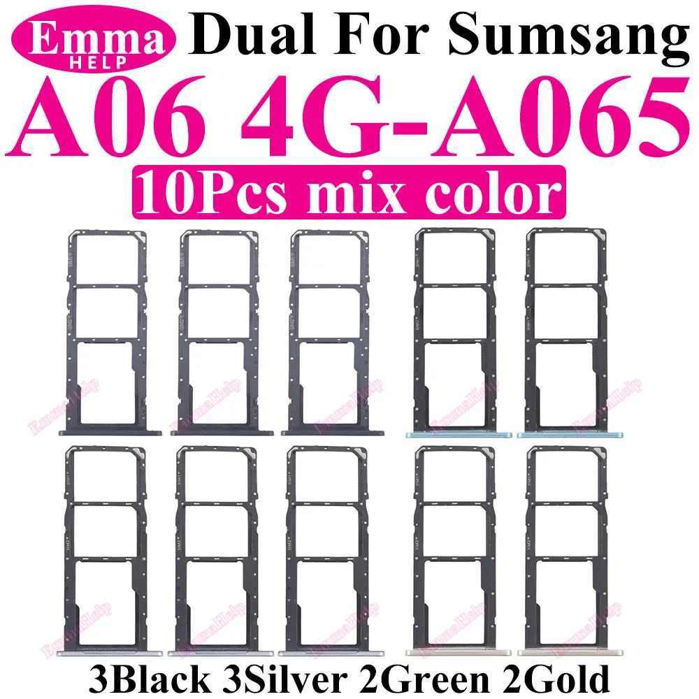10-Pack Dual SIM and SD Card Holder Slots