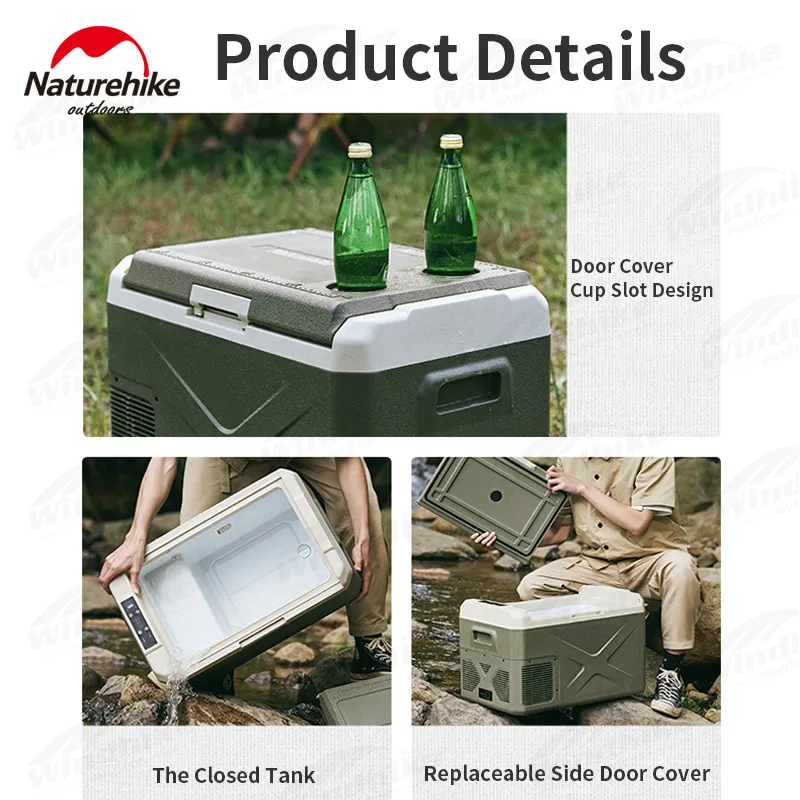 Naturehike 30L 24V Car Refrigerator Big Capacity 25 Min Ice Making Summer Travel Portable Fruit Drink Outdoor Freezer Ice Bucket