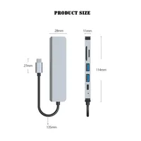 USB 3.0 Type-C Hub To HDMI Adapter 4K Thunderbolt 3 USB C Hub with Hub 3.0 TF SD Reader Slot PD for MacBook Pro/Air/Huawei Mate - Image 6