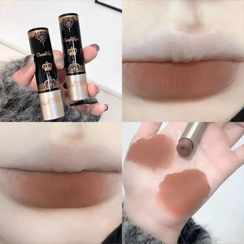 DAIMANPU Matte Velvet Lip Mud Stick Waterproof Lip Resistant Long Lasting Matte Lipstick Silky Smooth Smudge-Proof Lips Makeup