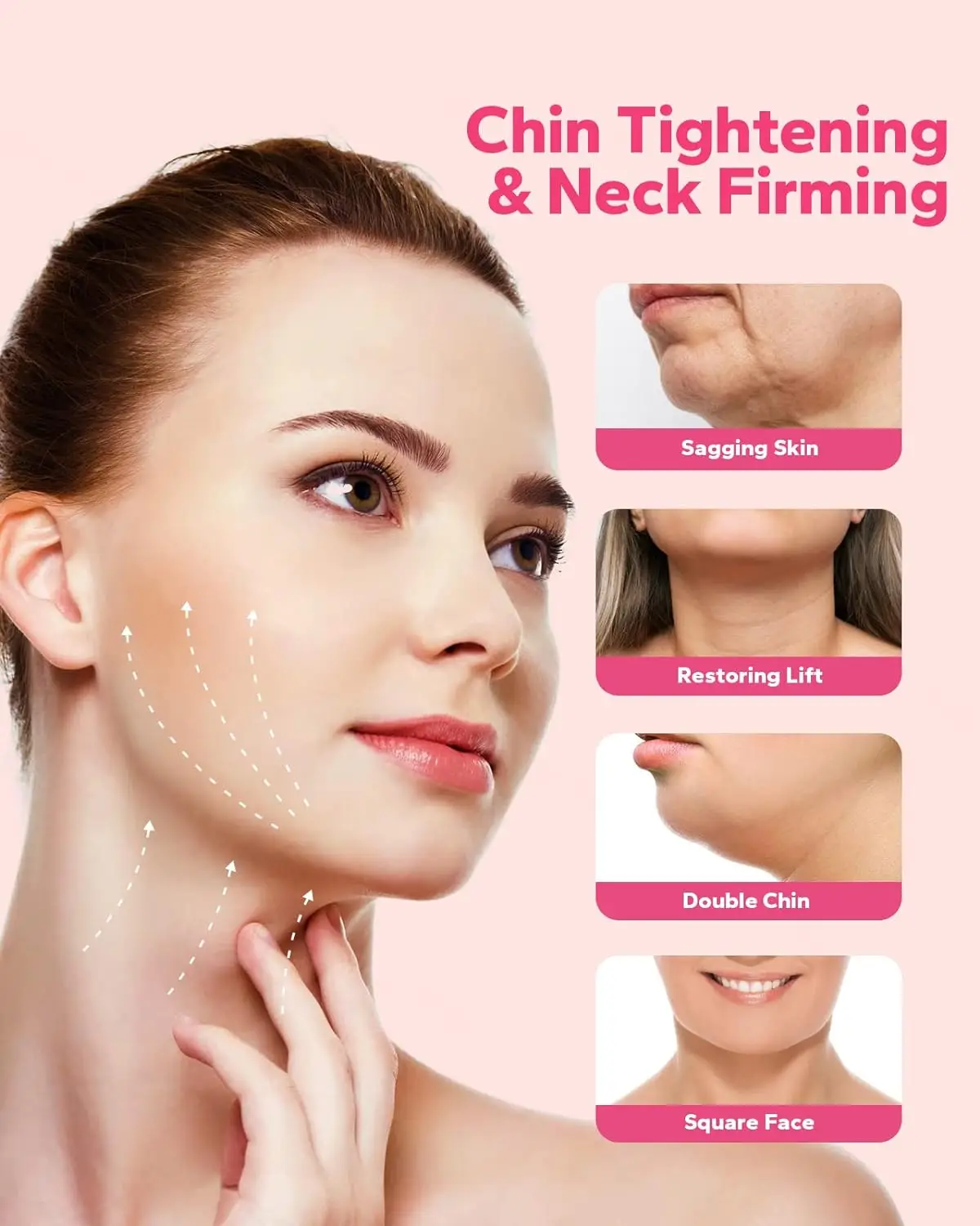 Reusable Face Strap, V Line Mask, Double Chin Reducer, Chin Up Patch, Chin Strap, V Shaped Belt, V Shaped Face Mask for Sagging 2
