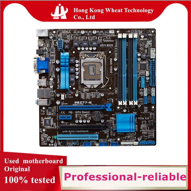 

Intel Z77 P8Z77-M motherboard Used original LGA 1155 LGA1155 DDR3 32GB USB2.0 USB3.0 SATA3 Desktop Mainboard