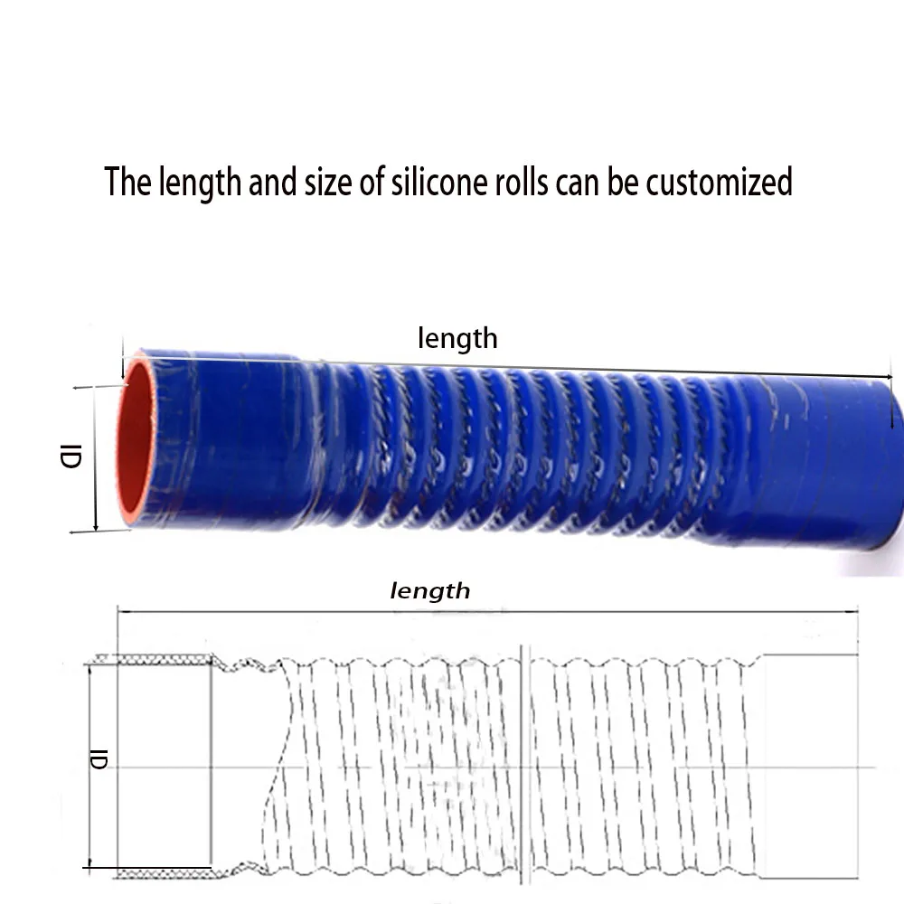 Automotive Silicone Hose ID16-110mm Universal Connection Radiator Pipe Turbine Intake Pipe