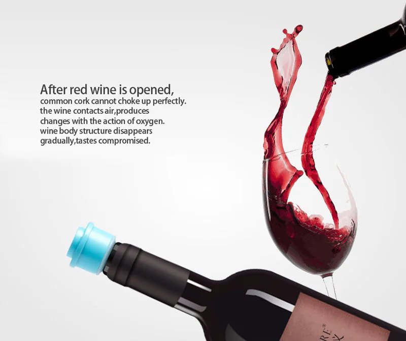 Description Picture 3 of itemLeak-proof Wine Bottle Stoppers, Wine Cork, Freshness Locking Drink Caps, Time Indicate, Vacuum, 1Pc