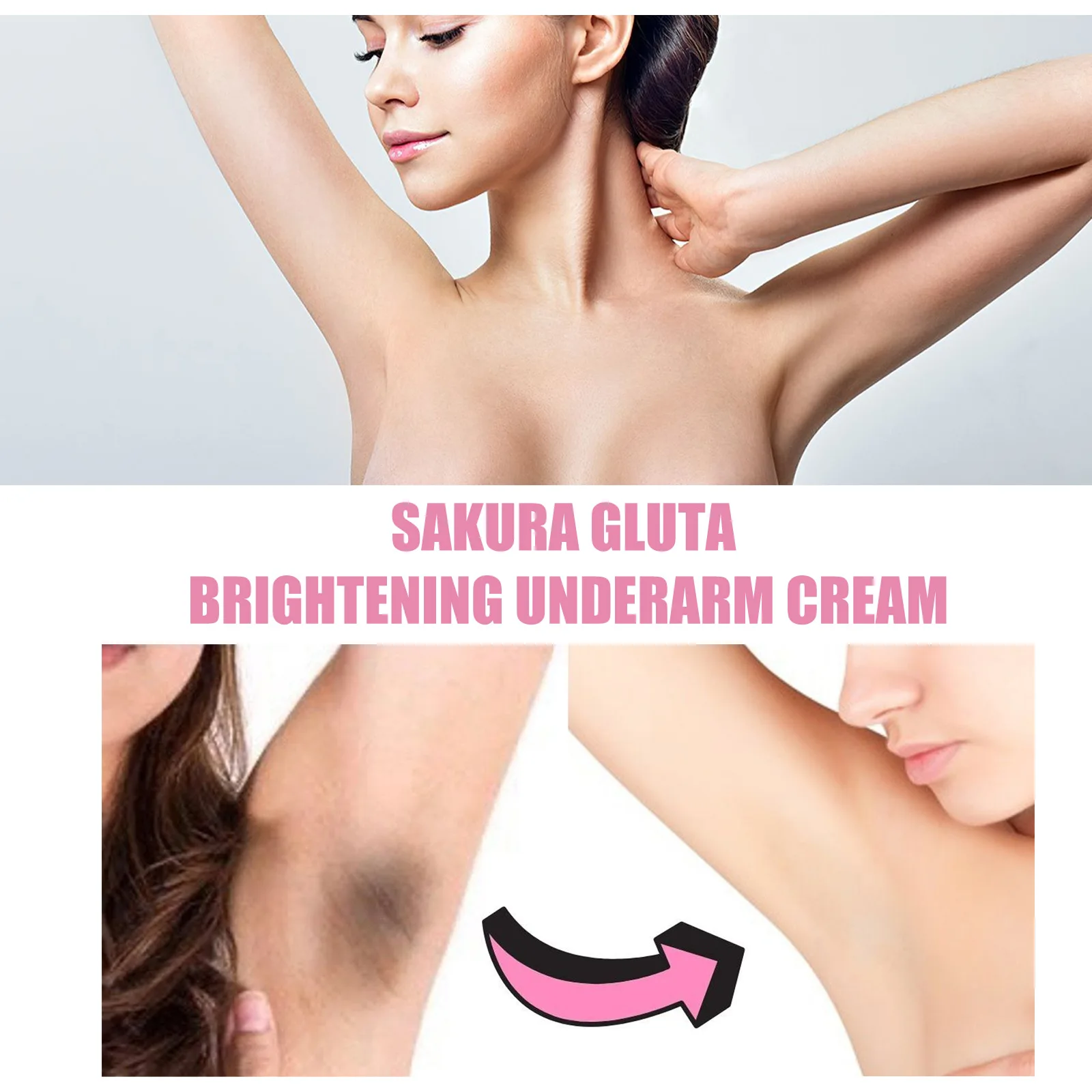 Sakura Whitening Cream Moisturizing Cream Brightening Dull Joints Elbows Armpits Body Moisturizing Remove Black Skin New 2024 4