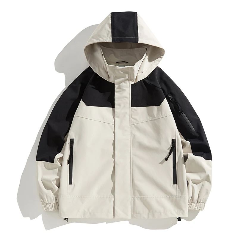 

Storm Jacket Men Japanese Fashion Loose Hooed Mountainedering Clothing Men Spring and Autumn Style American Casual Cargo Jacket