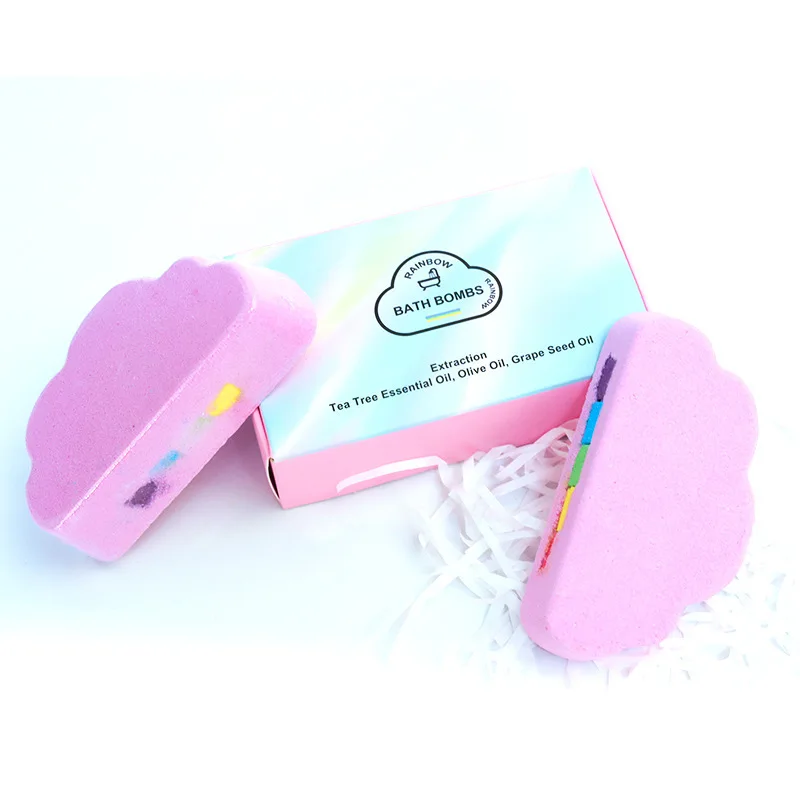 120g Rainbow Cloud Bath Salt Explosive Ball Vivid Color Moisturize Dry Skin Convenient Easy To Carry SPA Accessory