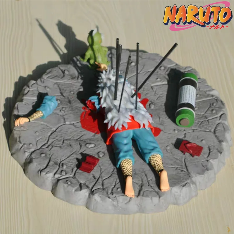 25cm Anime Naruto Figures Jiraiya Death Pvc Action Figurine Statue