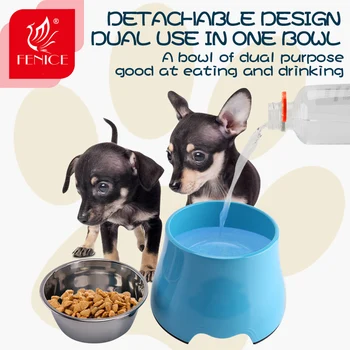 Fenice-Stainless Steel Pet Feeding Bowls, Food and Water Feeder, Pet Drinking Dish, Puppy Supplies, Small Dog Accessories 1