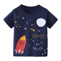 2 3 4 5 7 9 Years Summer Baby Boys Short Sleeve T-shirt Children Kids Cotton Cartoon Tops For Little Boys KF1022 2