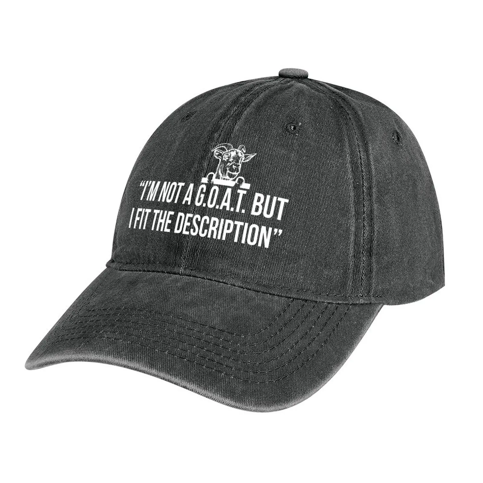 

I'm not a G.O.A.T (white) Cowboy Hat Rave Gentleman Hat Beach Outing Sports Cap Women Men's