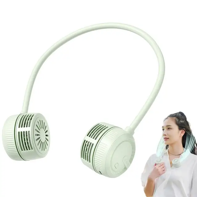 Ventilátorok A Nyakad Kihangosító Pengék Nélküli Rajongói Háromsebességgel Megváltoztatják Hordható Személyi Ventilátort, Levél Nyak Légkondicionálót