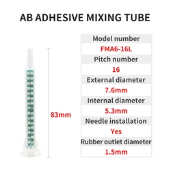 Epoxy Resin Static Mixer Nozzle for Two-Component Adhesive Systems (Mixing nozzle)