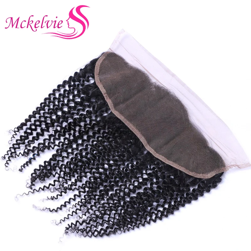 Afro Kinky Curly 13x4 Lace Frontal Closure Human Hair Soft and Silky Baby Hair Brazilian Remy Transparent Lace Frontal
