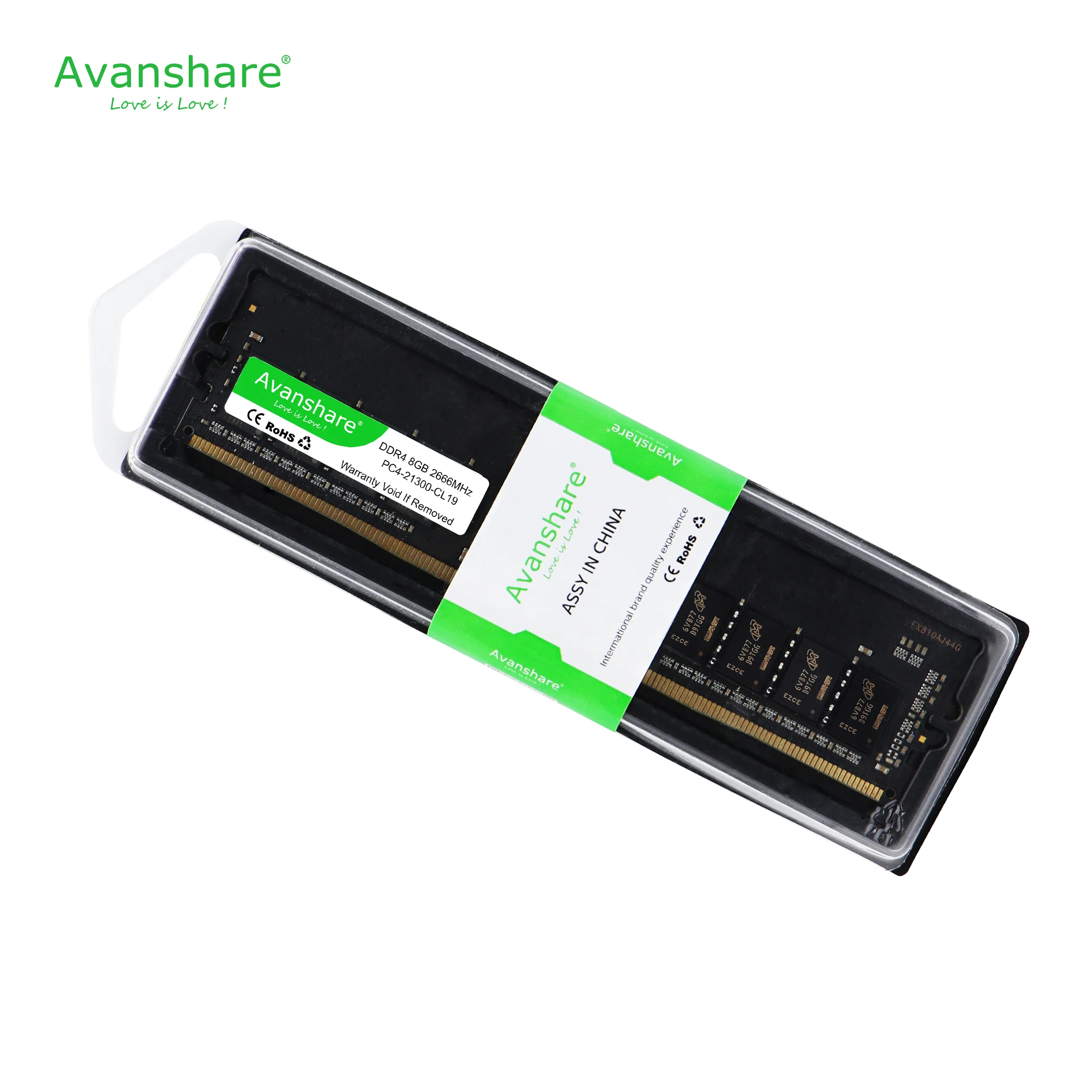 Avanshare Memoria Ram DDR4 4GB 8GB 16GB 32GB 2400MHz 2666MHz 3200MHz 288Pin For Desktop Computer Intel AMD