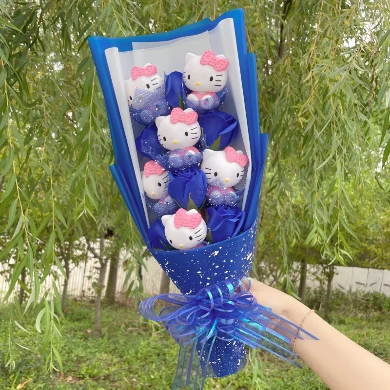 Hello Kitty Bouquet Cartoon Cat Plush Doll Toy Stuffed Animals Creative Gifts